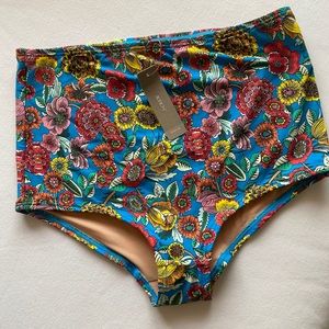 High Waisted Bikini Bottom in Island Floral Print